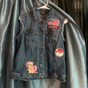 Custom denim vest